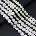 2022 New Arrivals Natural White Mother of Pearl Shell Beads Double Face Carved Rose Flower Shell Beads