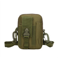 Tactical Molle Shoulder & Waist Belt Bag with Zipper Closure Outdoor Utility EDC Tool & Phone Case Wallet Pouch for Hunting Pack