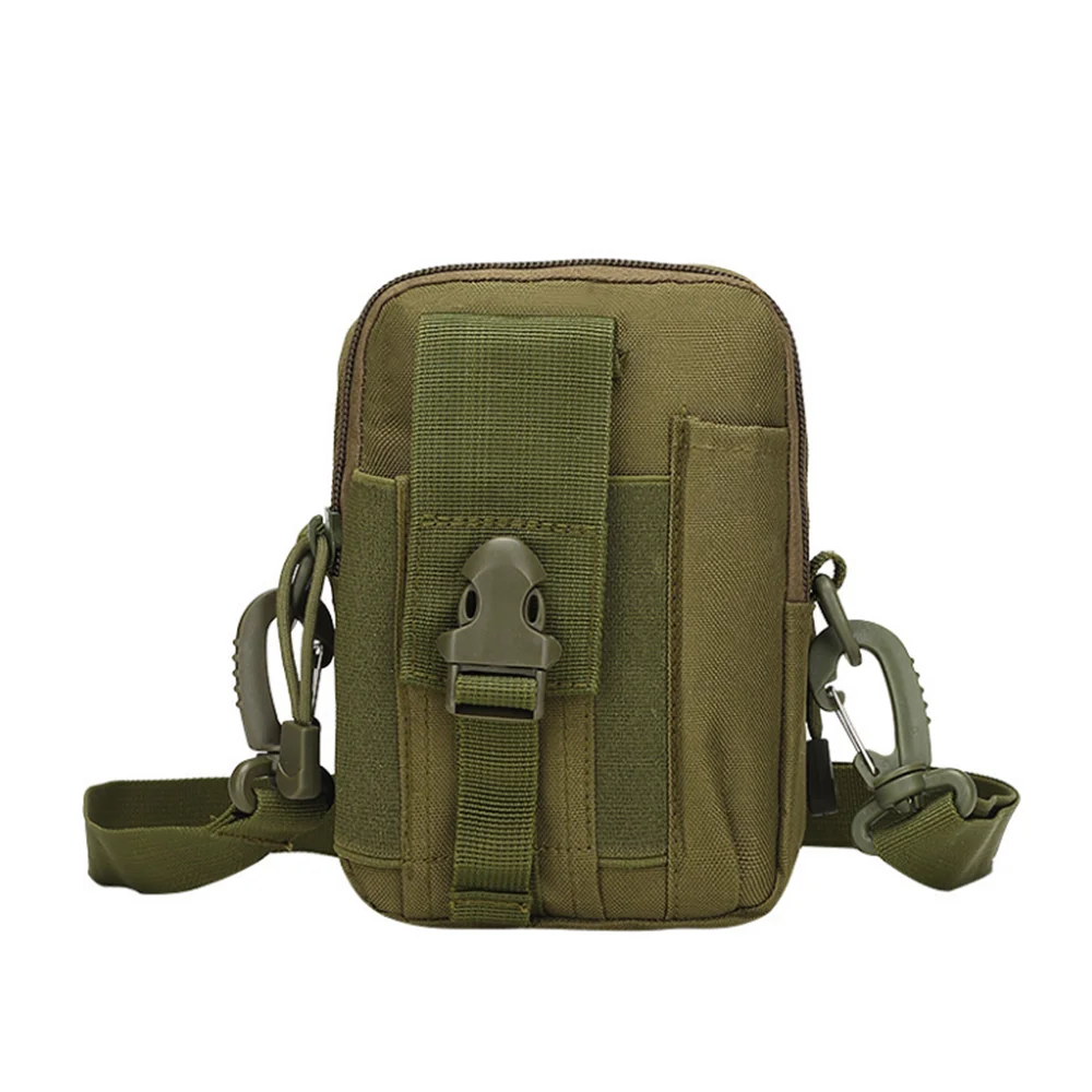 Tactical Molle Shoulder & Waist Belt Bag with Zipper Closure Outdoor Utility EDC Tool & Phone Case Wallet Pouch for Hunting Pack