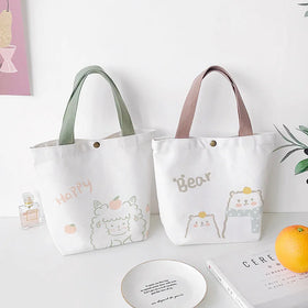 Gelory New Personality Small Fresh Shopping Storage Bag Casual Shopping Ladies Handbag Canvas Bag