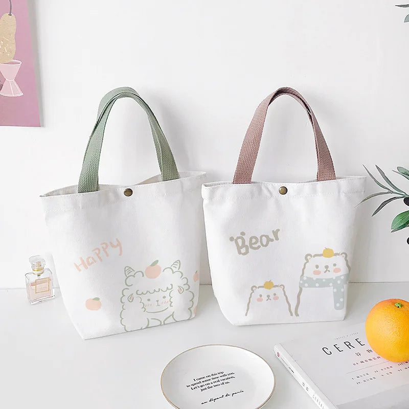 Gelory New Personality Small Fresh Shopping Storage Bag Casual Shopping Ladies Handbag Canvas Bag