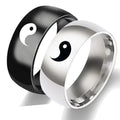 Couple Rings for Lovers Fashion Tai Chi Yinyang Punk Rings for Men Women Stainless Steel Trendy Finger Ring Jewelry Gift
