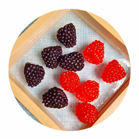 100pcs Simulation Raspberry Artificial Fruit Miniatures DIY Home Decor Fairy Garden Decor Doll House Accessories 20*21MM