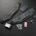 HUALIAN ODM&OEM PU Material Black Fanny Packs Running Belts Waist Bum Bag for Outdoor Travel Hiking