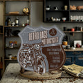 Wholesale Custom Vintage Advertising Retro Tin Sheet Sign UV Printed Metal Shield for Motorcycle & Old Cars Retro Style Poster