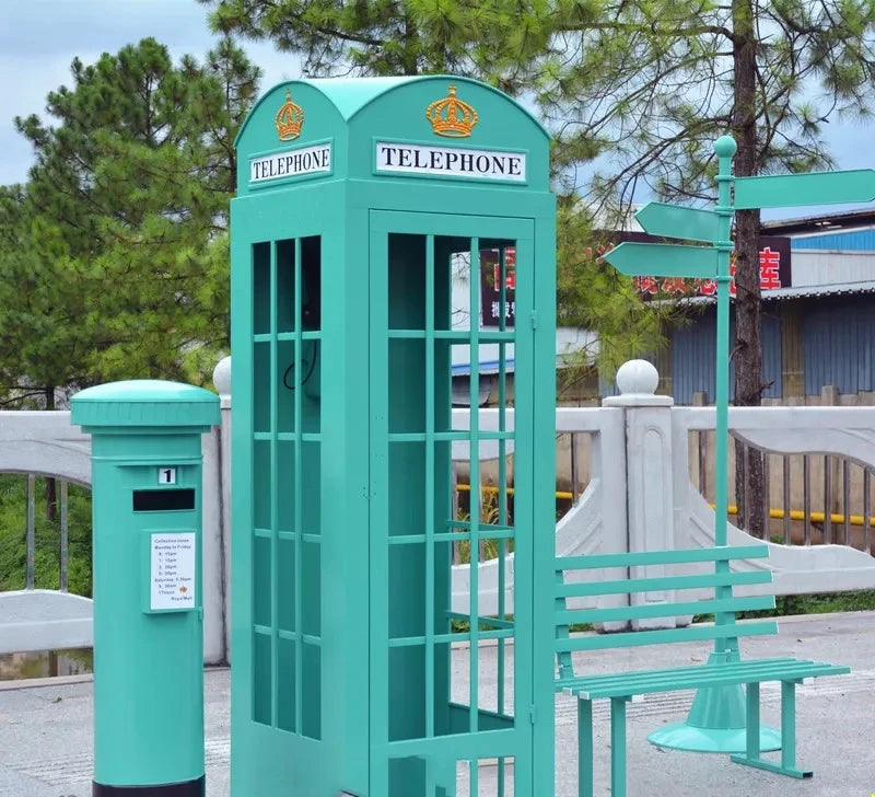 Outdoor Art Decoration Telephone Booth pink Telephone Booth pink Telephone Booth Photography Props for Wedding