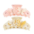 Premium Acetate Hair Claw Inlay Butterfly Rhinestones Support Customization Logo Strong Hold Hair Clip