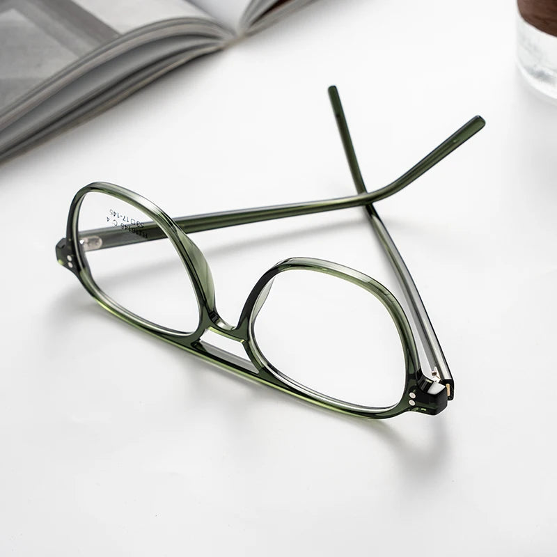 Vintage Double Acetate Full Rim Durable Frames Classic Eyewear for Fashion Accessories Shop Unisex Glasses