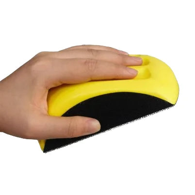 Pexmientas 5 Inch Hand Hook and Loop Hand Grinding Block Mouse Shaped Hook Loop Sanding Block Foam Hand Sander Backing Pads