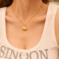 Trendy Women's 18K Gold Plated Pendant Necklace New Bohemian Fashion Stainless Steel Shell Model Link Orthodox for Gift