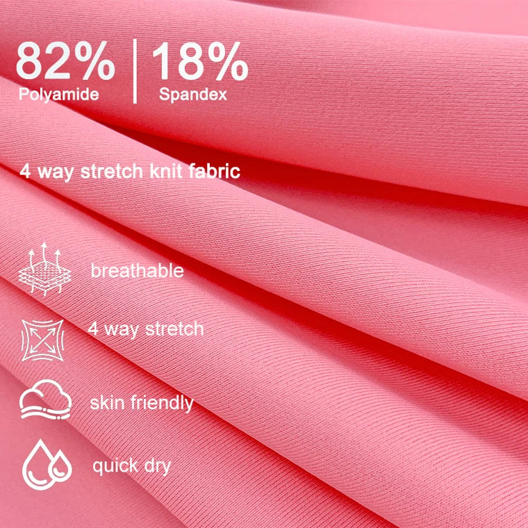 4 Way Stretch Full Dull Soft Spandex18% Nylon82% Fabric for Sportswear Swimwear and Bikini
