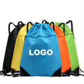 Manufacturer Customized 210D Polyester Cloth Bundle Pocket Drawstring Backpack Logo Bag Formulated Nylon Bag Drawstring Bag