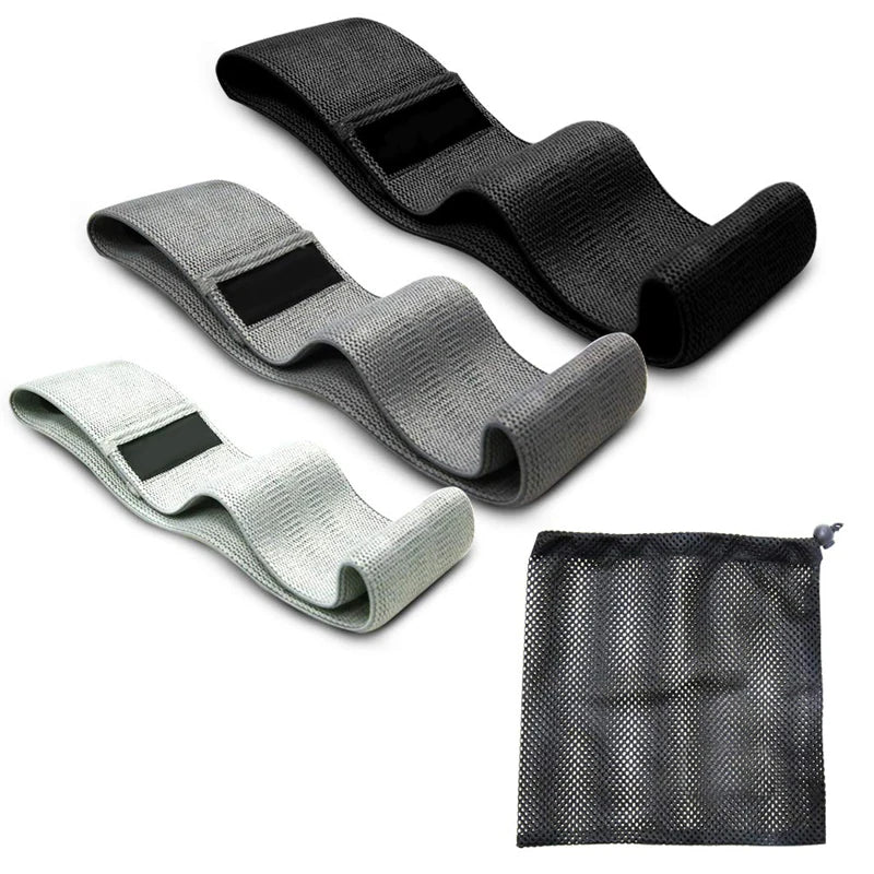 2627 spring summer Elastic Fabric Set Booty Wide Workout Loop Anti Slip Circle Fitness Resistance Band Set 2026