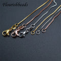 Nickel Free Non Tarnish Coating Various Colors 18K Gold Silver Rose Gold Plated Link Box Chain Necklace Chains
