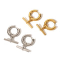 No Fading Color European Design Stainless Steel OT Bar Drop Hoop Earrings for Women Huggie Earrings