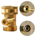 Garden Hose Brass Shut off Valve Smooth Surface Durable Corrosion Resistant Anti Deformed Hose Adapter with 3-Year Warranty