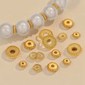 Minimalist Stainless Steel Tiny Flat Round Spacer Beads Disc Wheel Charms DIY Bracelet Necklace Jewelry Making Supplies 10pcs
