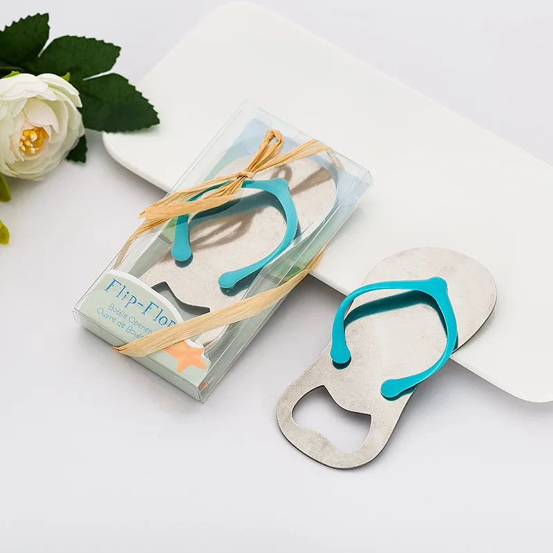 Personalized Metal Slipper Bottle Opener Stainless Steel Flip Flops Bottle Opener for Wedding Favors Gifts
