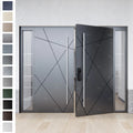 China Top Supplier Modern Security External Doors External Weatherproof Door One and Half Outside Doors MegaBDM