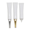 White Cosmetic Eye Cream Tube 30ml Empty PE Plastic Sunscreen Lotion Tube 1 Oz Squeeze Cream Tube With Nozzle Tip