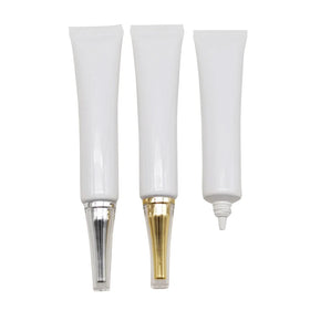 White Cosmetic Eye Cream Tube 30ml Empty PE Plastic Sunscreen Lotion Tube 1 Oz Squeeze Cream Tube With Nozzle Tip