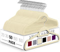 Heavy-Duty Eco-Friendly Plastic Single Flexible Velvet Cloth Hangers with Non-Slip Design Space-Saving for Wardrobe