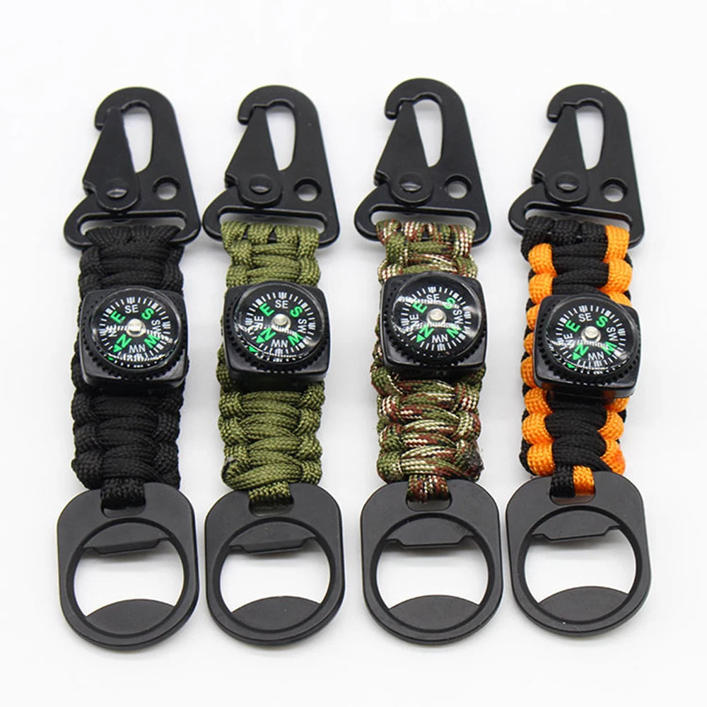 Outdoor Digital Photo Suspension Keychain Eagle Beak Bottle Opener Hook Zinc Alloy Woven Technique Customized Design for