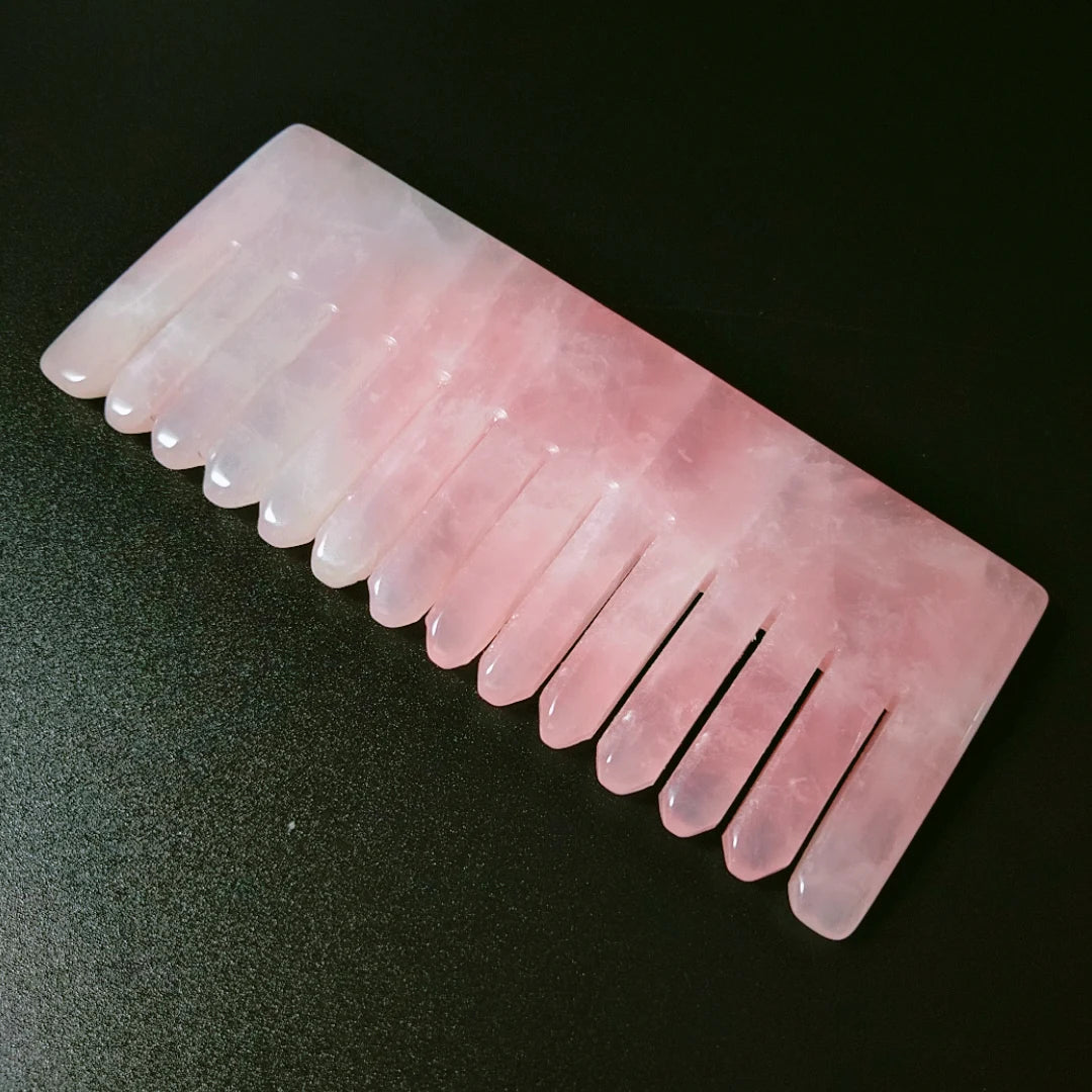 Original Hair Rose Quartz Gua Sha Jade Head Massage Comb