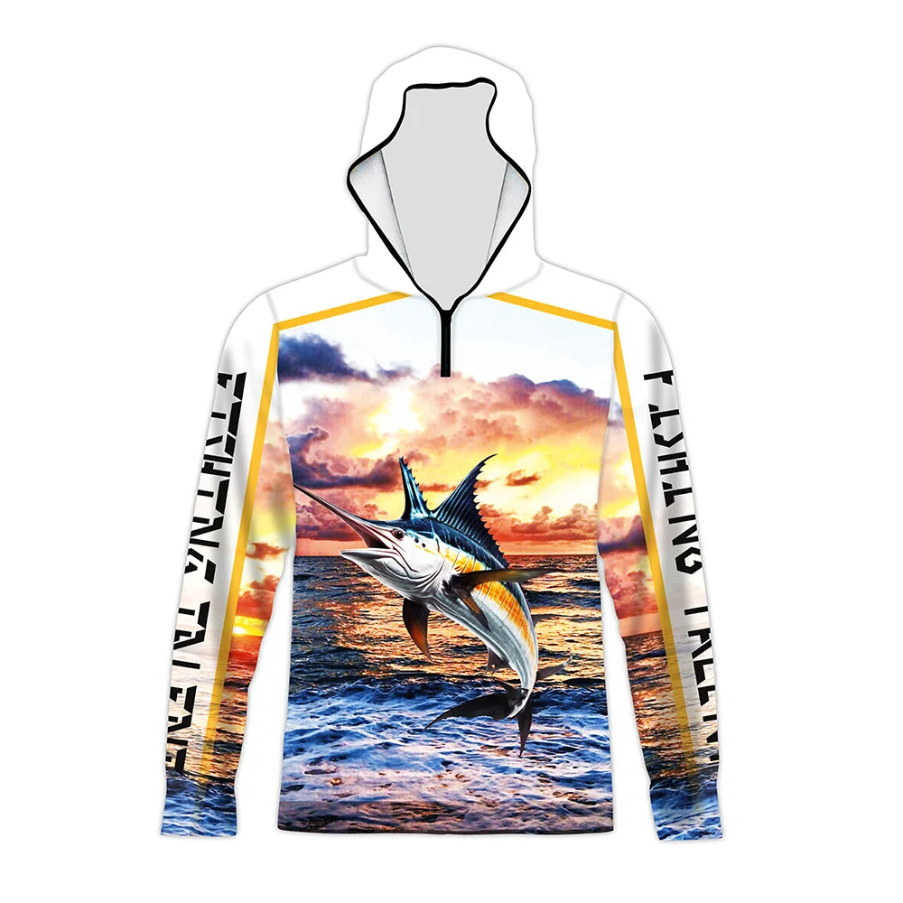 Polyester Custom Print Sublimation Quick Dry Fishing Wears Clothes Anti Uv Long Sleeve Fishing Wear