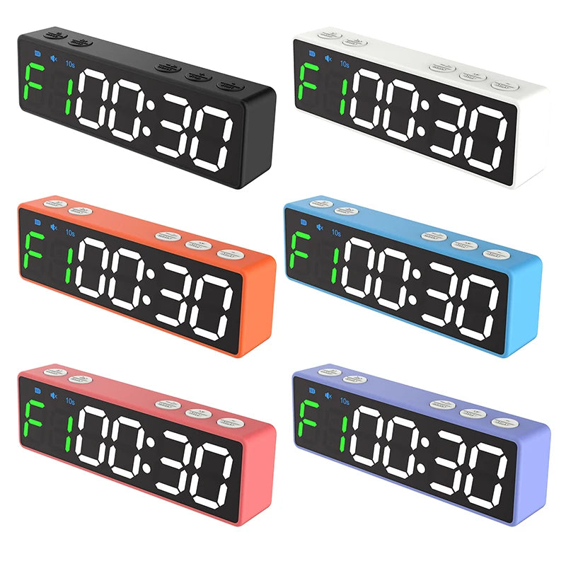 Ganxin Portable Boxing Sports Race LED Display Digital Timer Countdown Countup Stopwatch Functiton Fitness Gym Interval Timer