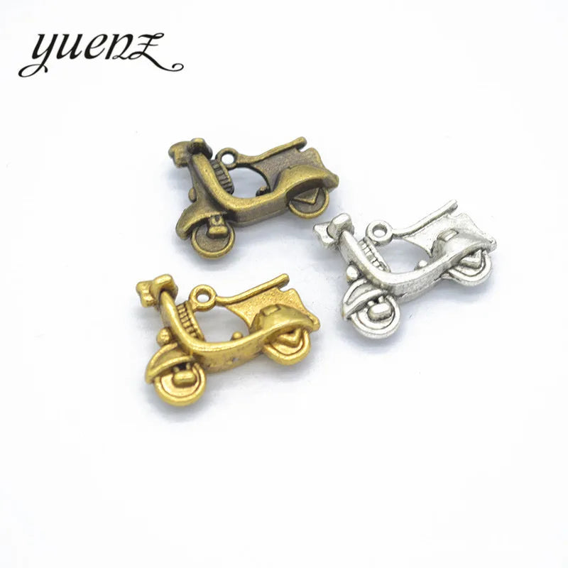 YuenZ 3 Colour Alloy Metal Antique Sliver Car Charm Jewelry Making DIY Handmade Craft 23*18mm J149