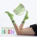 New Design Chinese Characters Anti-slip Grip Pilates Socks Custom Yoga Ballet Odor Free Socks for Women Sticky Grippy