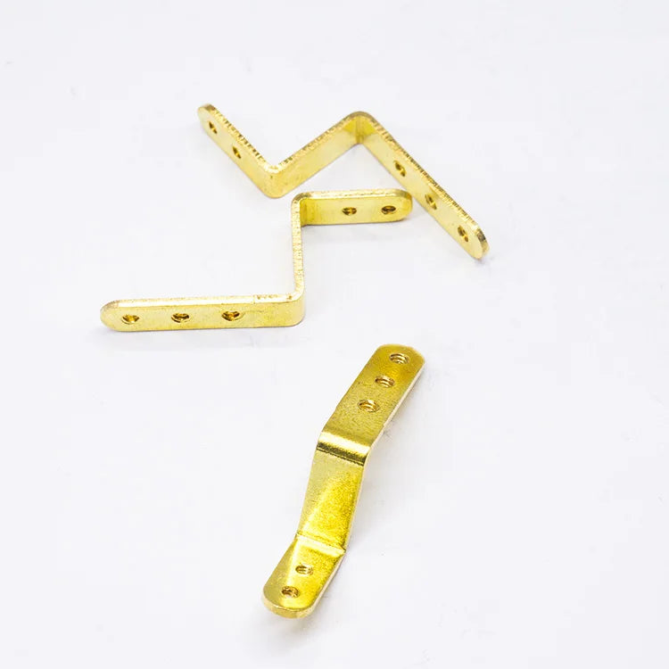 Manufacture Custom Z Shaped Metal Bracket Stainless Steel Bending Stamping Parts Gold Plated Brackets