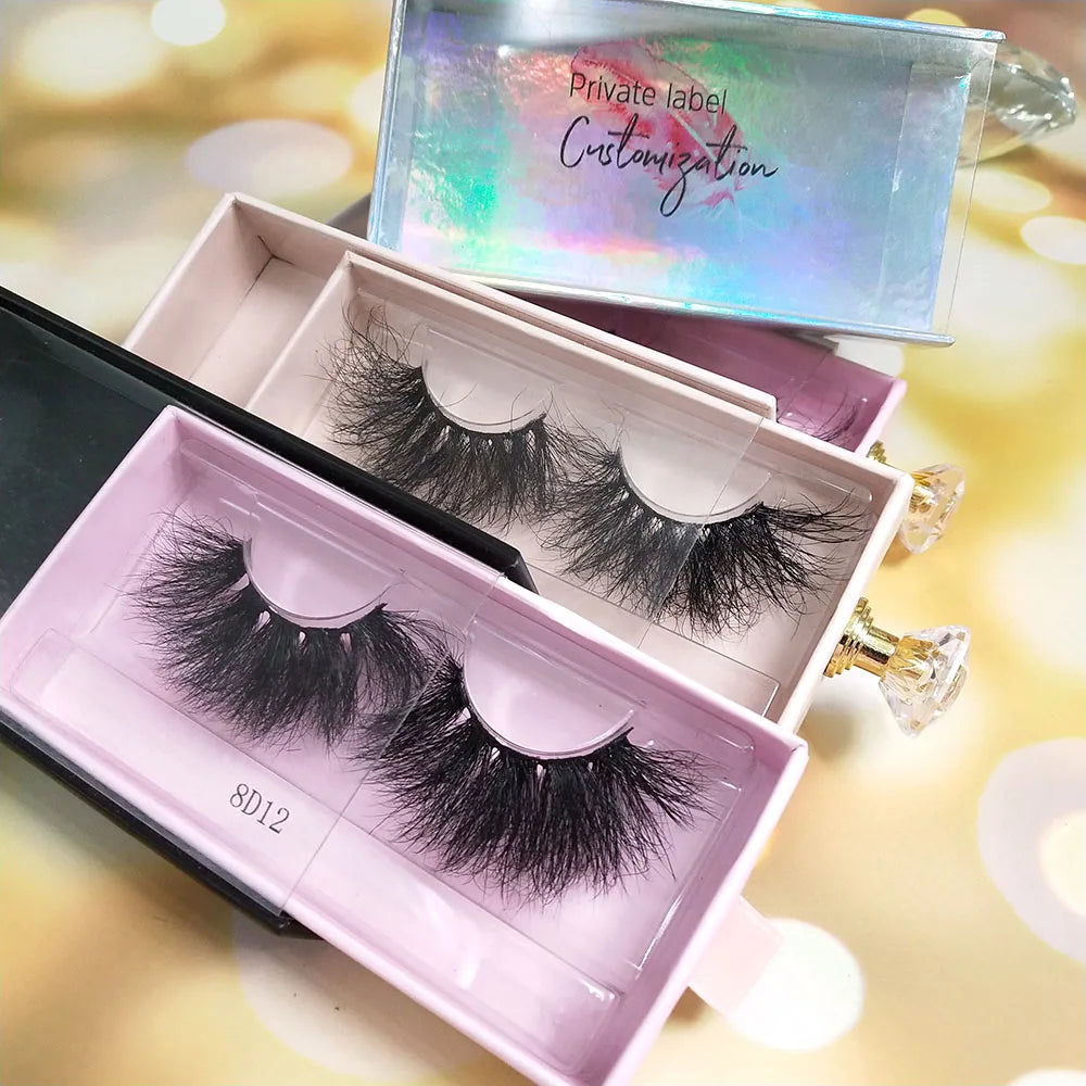 20mm 25mm Fluffy Mink Eyelashes Mink Lashess Eye Lashesh Vendors 3D Strip Mink Eye Lashes Vendor