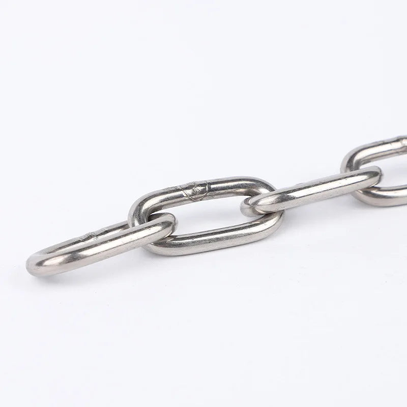 Industrial Iron Hanging Chain 304 Stainless Steel Welded Chain for Marine Anchor Lifting Chandelier Supply Stainless Steel Chain
