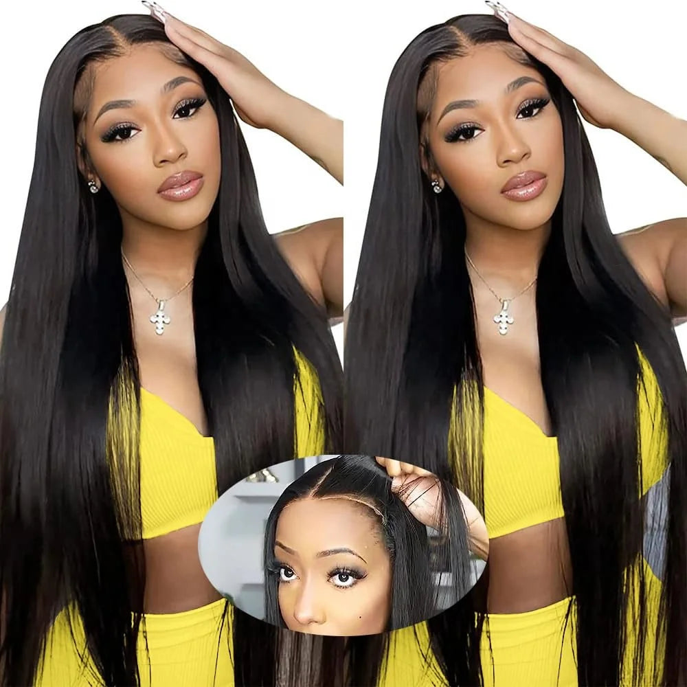 Glueless Wigs Human HairEasy Wear Go Lace Front Wigs Glueless Pre Cut Human Hair WigsReady to Go Full HD Lace Frontal Wig
