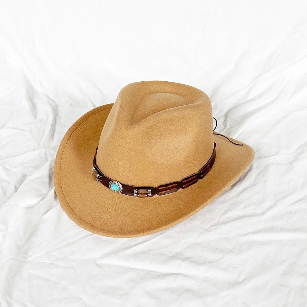 Wholesale 2024 New Arrival Western Cowboy Hats for Women European American Style Wood Beads Jewelry Belt Parties Travel Casual