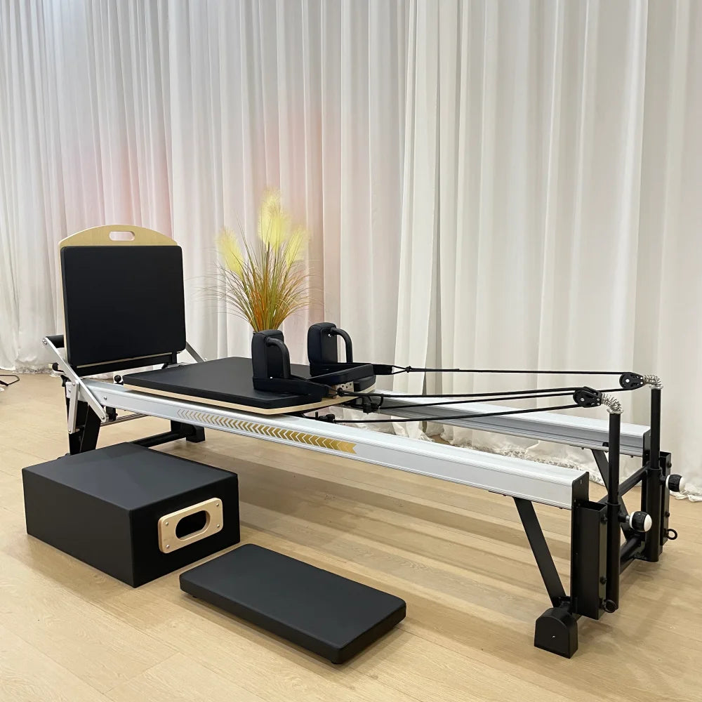 Aluminum Frame Pilates Reformer Machine Wholesale Black White TT for Studio