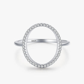 Ailmay New Arrival 100% 925 Sterling Silver Fashion Round Dazzling CZ Finger Ring for Women Girls Party Accessories Jewelry