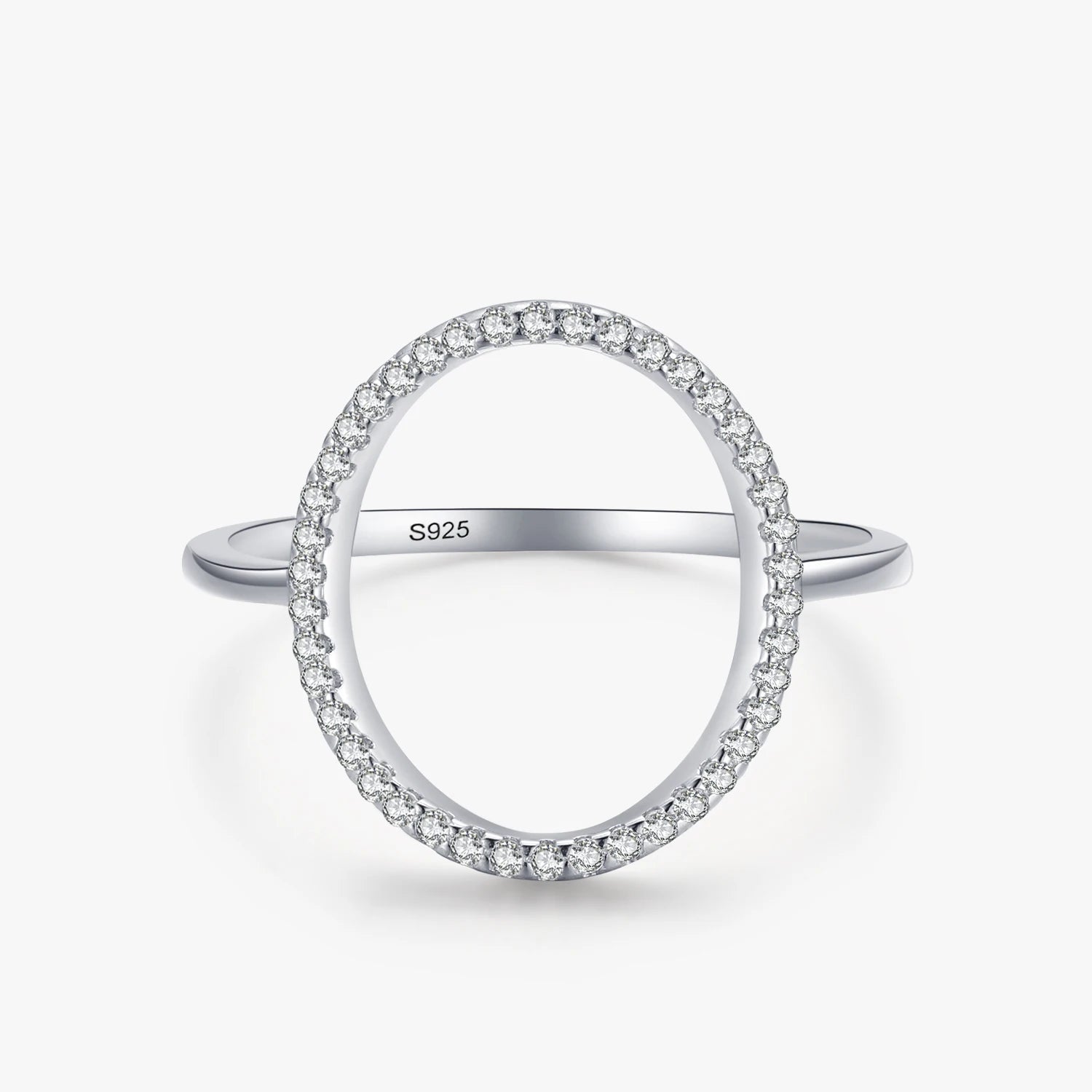 Ailmay New Arrival 100% 925 Sterling Silver Fashion Round Dazzling CZ Finger Ring for Women Girls Party Accessories Jewelry