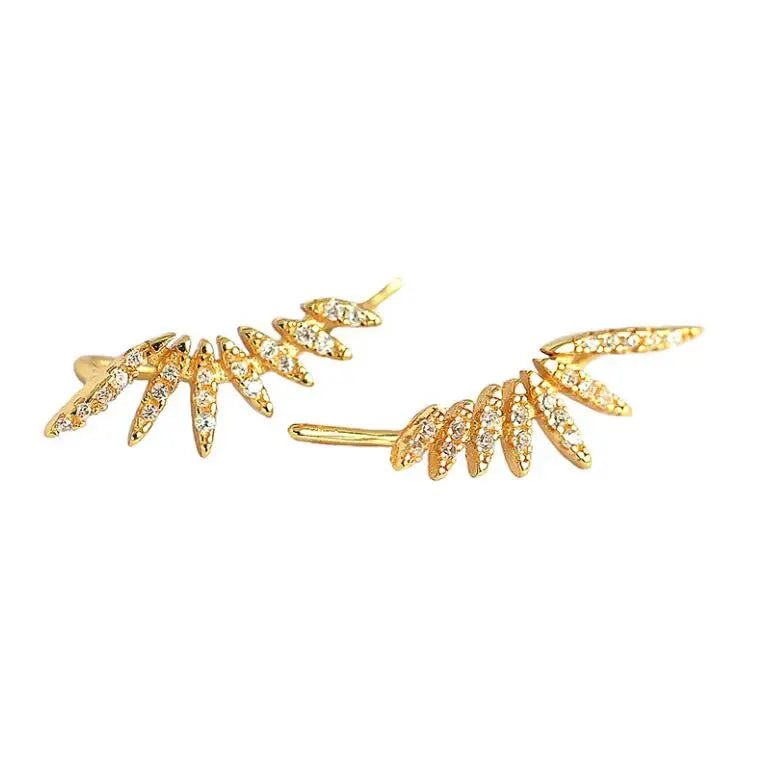 925 Silver BOHO Costume Jewelry Non Piercing Crystal Rhinestone Ear Cuff Clip Earrings Zircon Climber Stud Earrings