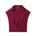 ZATRHMBM Autumn Women's Clothing 2025 New Fashion Linen Blended Double-breasted Top Casual Sleeveless Versatile Women's Vest