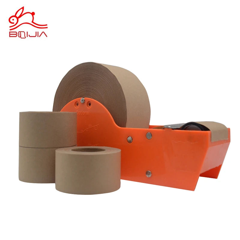 Eco- Friendly Writable Kraft Paper Gummed Tape Water Activated Packaging Tape Kraft Paper