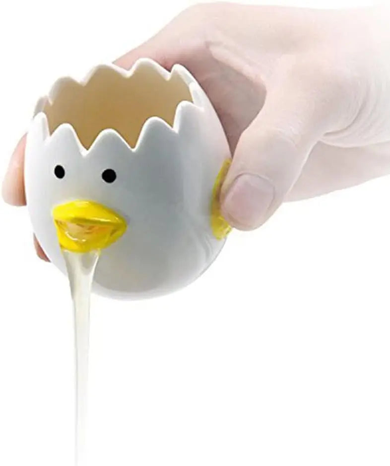 Wholesale Cute Egg Separator Ceramics Vomiting Chicken Egg Yolk White Separator Practical Household Small Egg Filter Splitter
