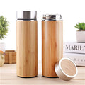 Fancy Bulk Natural Eco 350ml 500ml Stainless Steel Liner Tumbler Cup LOGO Bamboo Thermos Bottle Flasks Insulated Bottles for Tea