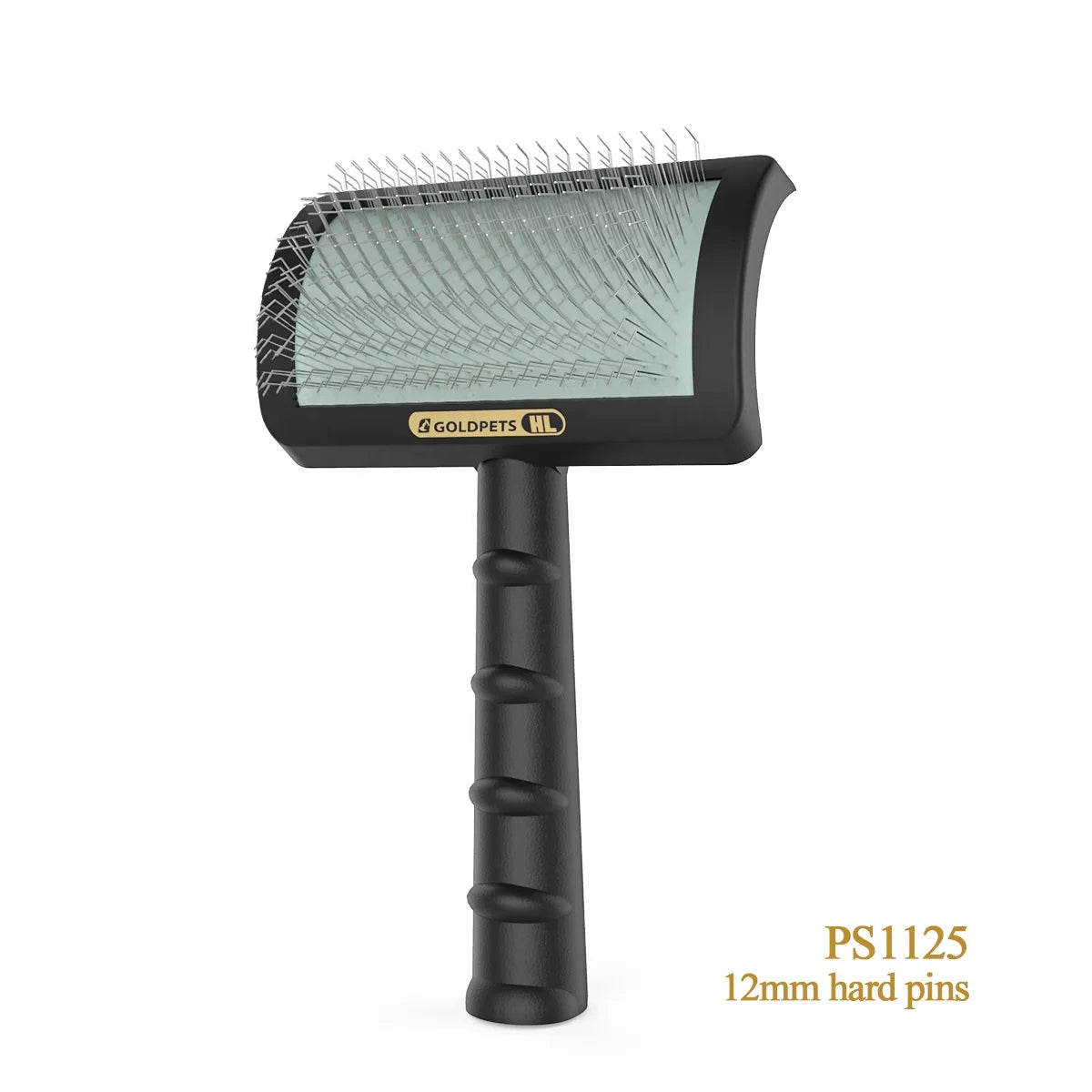Baoli OEM 105x173mm Dog Brush 12mm Stainless Steel Pins Detangling Shedding Groomer Pet Hair Slicker Brush Pet Brush Hard Pins
