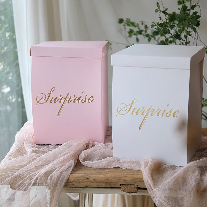 Birthday Surprise Bomb Gift Box Larger Explosion Balloon Box for Marriage Proposal Birthday Valentine's Day