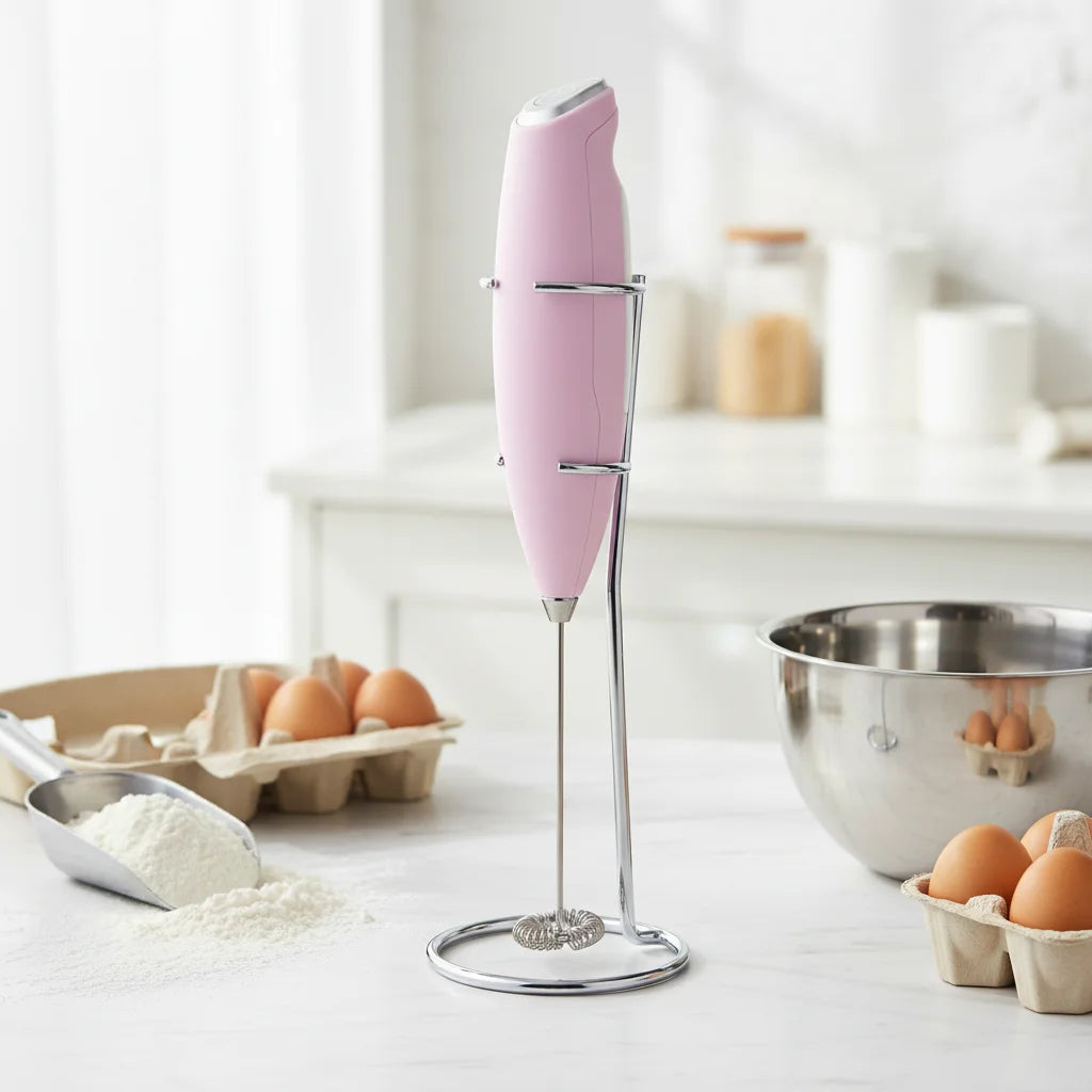 Custom Battery Operated Milk Frother  Stainless Steel Electric Coffee Maker Egg Beater
