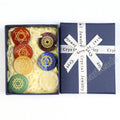 Natural Engraved Gemstone Kit Yoga 7 Chakra Crystal Healing Box Set Balancing Seven Chakra Stone Set with Package