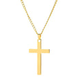 Punk Jewelry Mixed Color Long Chain Stainless Steel Men Cross Necklace